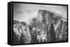 Misty Half Dome at Yosemite, California-Vincent James-Framed Stretched Canvas