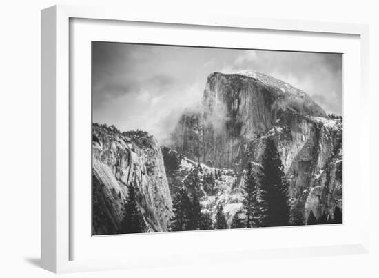 Misty Half Dome at Yosemite, California-Vincent James-Framed Premium Photographic Print