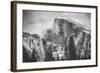 Misty Half Dome at Yosemite, California-Vincent James-Framed Photographic Print