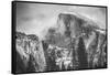 Misty Half Dome at Yosemite, California-Vincent James-Framed Stretched Canvas