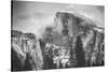 Misty Half Dome at Yosemite, California-Vincent James-Stretched Canvas
