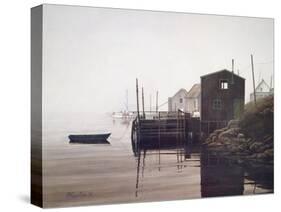 Misty Harbor-David Knowlton-Stretched Canvas