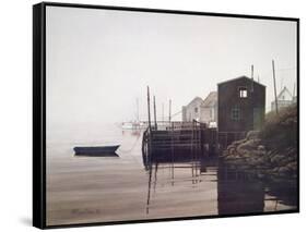 Misty Harbor-David Knowlton-Framed Stretched Canvas