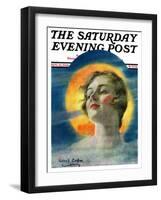 "Misty Harvest Moon," Saturday Evening Post Cover, November 10, 1928-William Haskell Coffin-Framed Giclee Print