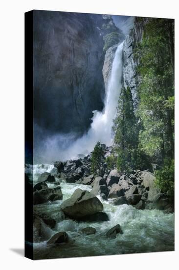 Misty Lower Yosemite Falls, California-Vincent James-Stretched Canvas