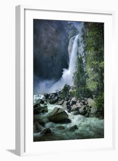 Misty Lower Yosemite Falls, California-Vincent James-Framed Photographic Print