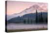 Misty Morning at Mount Hood Meadow-Vincent James-Stretched Canvas