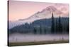 Misty Morning at Mount Hood Meadow-Vincent James-Stretched Canvas