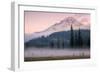 Misty Morning at Mount Hood Meadow-Vincent James-Framed Photographic Print