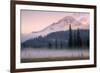 Misty Morning at Mount Hood Meadow-Vincent James-Framed Photographic Print