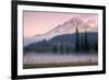 Misty Morning at Mount Hood Meadow-Vincent James-Framed Photographic Print