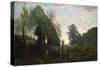Misty Morning, C.1865-Jean-Baptiste-Camille Corot-Stretched Canvas