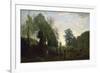 Misty Morning, C.1865-Jean-Baptiste-Camille Corot-Framed Giclee Print