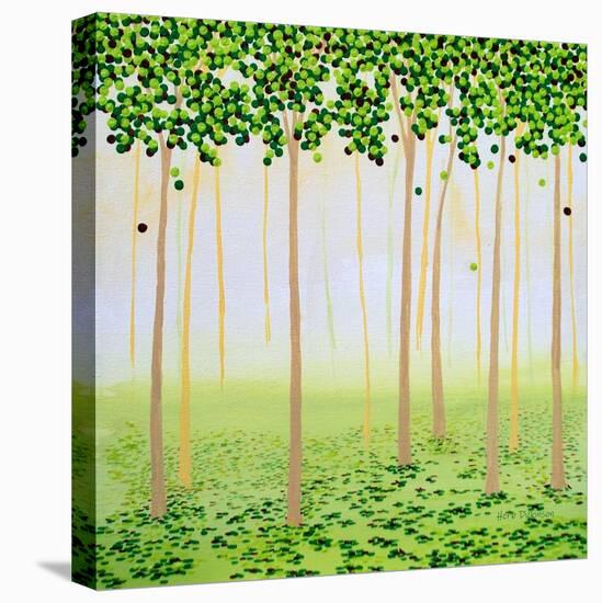 Misty Morning Forest-Herb Dickinson-Stretched Canvas
