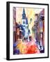 Misty Morning On Chartres Street-Diane Millsap-Framed Art Print