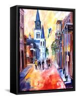 Misty Morning On Chartres Street-Diane Millsap-Framed Stretched Canvas