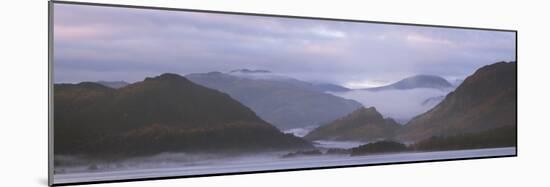 Misty Morning over Derwentwater, Borrowdale Valley, Lake District Nat'l Pk, Cumbria, England, UK-Ian Egner-Mounted Photographic Print