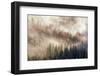 Misty Morning. Seen from Tunnel View. Yosemite National Park, California.-Tom Norring-Framed Photographic Print