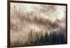 Misty Morning. Seen from Tunnel View. Yosemite National Park, California.-Tom Norring-Framed Photographic Print