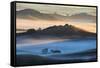 Misty Morning World and First Light, Petaluma California-Vincent James-Framed Stretched Canvas