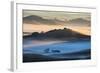 Misty Morning World and First Light, Petaluma California-Vincent James-Framed Photographic Print