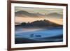 Misty Morning World and First Light, Petaluma California-Vincent James-Framed Photographic Print