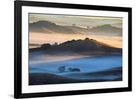 Misty Morning World and First Light, Petaluma California-Vincent James-Framed Photographic Print