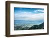 Misty Mountain Chains as Seen from Tian Mu Shan Peak, Zhejiang, China-Andreas Brandl-Framed Photographic Print