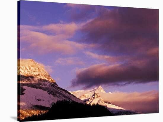 Misty Mountain Peaks at Sunrise, Yoho National Park, British Columbia, Canada-Adam Jones-Stretched Canvas