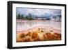 Misty Mud Pot Morning Landscape Yellowstone National Park-Vincent James-Framed Photographic Print