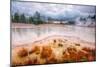 Misty Mud Pot Morning Landscape Yellowstone National Park-Vincent James-Mounted Photographic Print