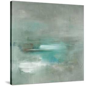 Misty Pale Azura Sea-Heather Ross-Stretched Canvas
