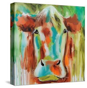 Misty Pasture-Amanda J^ Brooks-Stretched Canvas