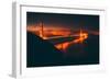 Misty Red Scene at Golden Gate, San Francisco-null-Framed Photographic Print