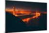 Misty Red Scene at Golden Gate, San Francisco-null-Mounted Photographic Print