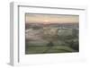 Misty spring sunrise over rolling countryside, South Tawton, Devon, England, United Kingdom, Europe-Adam Burton-Framed Photographic Print