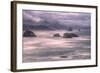 Misty Stormy Morning at Cannon Beach, Oregon Coast-Vincent James-Framed Photographic Print