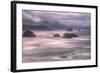 Misty Stormy Morning at Cannon Beach, Oregon Coast-Vincent James-Framed Photographic Print