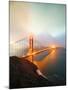Misty Stormy Morning Golden Gate Bridge, Night Lights, San Francisco-Vincent James-Mounted Photographic Print