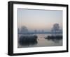 Misty Sunrise over Heron Pond, Bushy Park, London, England, United Kingdom, Europe-Stuart Hazel-Framed Photographic Print