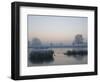 Misty Sunrise over Heron Pond, Bushy Park, London, England, United Kingdom, Europe-Stuart Hazel-Framed Photographic Print