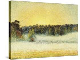 Misty Sunset at Eragny, 1891-Camille Pissarro-Stretched Canvas