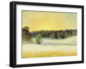 Misty Sunset at Eragny, 1891-Camille Pissarro-Framed Giclee Print