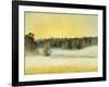 Misty Sunset at Eragny, 1891-Camille Pissarro-Framed Giclee Print