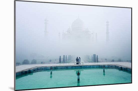 Misty Taj Mahal-Karthi KN Raveendiran-Mounted Art Print