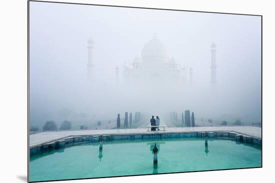 Misty Taj Mahal-Karthi KN Raveendiran-Mounted Art Print