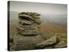 Misty View at Hound Tor, Dartmoor, South Devon, England, United Kingdom, Europe-Lee Frost-Stretched Canvas