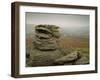 Misty View at Hound Tor, Dartmoor, South Devon, England, United Kingdom, Europe-Lee Frost-Framed Photographic Print