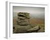 Misty View at Hound Tor, Dartmoor, South Devon, England, United Kingdom, Europe-Lee Frost-Framed Photographic Print