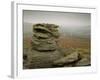 Misty View at Hound Tor, Dartmoor, South Devon, England, United Kingdom, Europe-Lee Frost-Framed Photographic Print